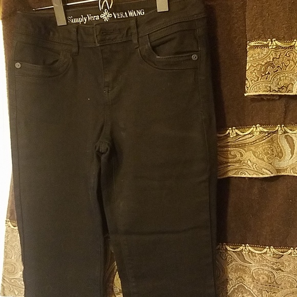 Vera Wang black stretchy jeans - Picture 1 of 1